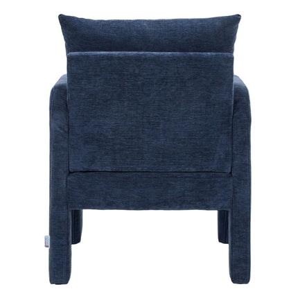 Chenille Upholstered Accent Chair with Lumbar Pillow