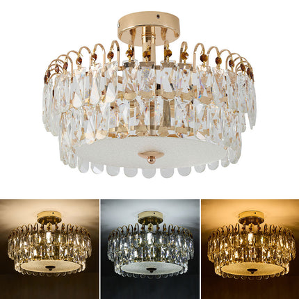 Semi Flush Mount Crystal Ceiling Light