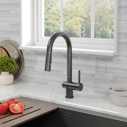 Modern Swivel Kitchen Faucet with Pull-down Sprayer
