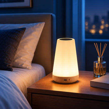 13-Colour RGB LED Night Light Bedside Lamp with Remote Control & Touch Switch