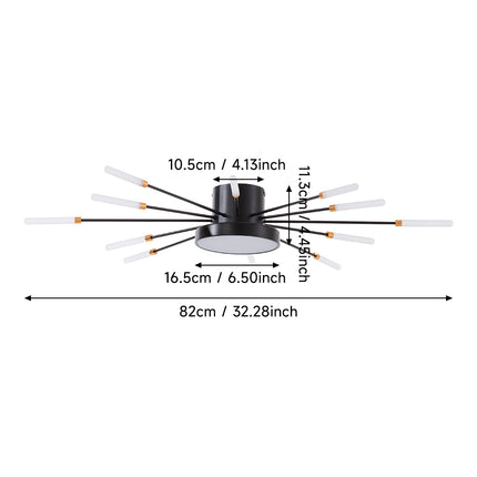 Dimmable LED Ceiling Light Fixture with Remote Control