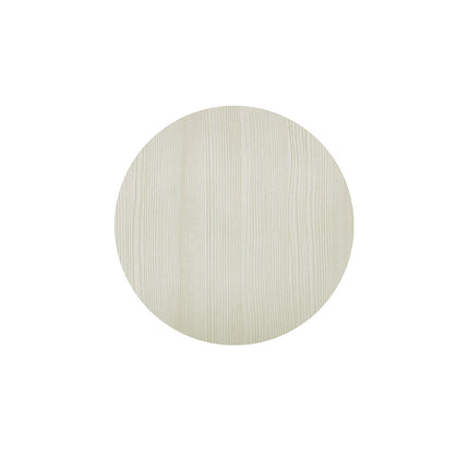 White Round Cafe Table with Metal Base