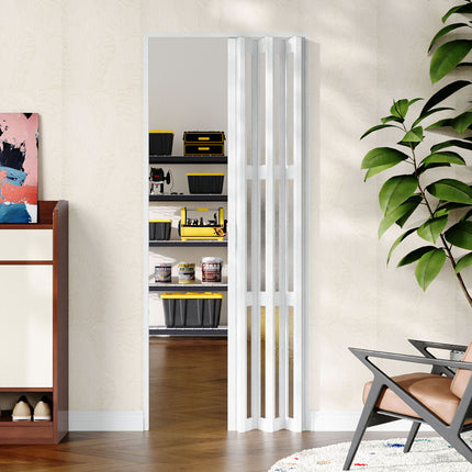 PVC Accordion-style Folding Door with Frosted Design