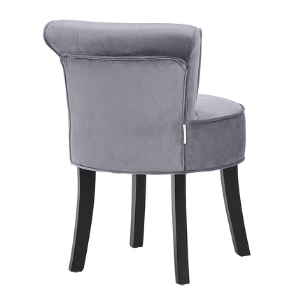 Velvet Vanity Stool with Thick Cushion