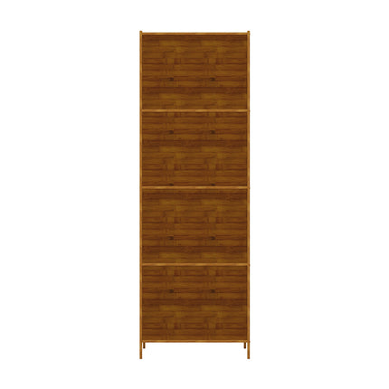 4-Tier Narrow Bookcase Storage Cabinet with Doors