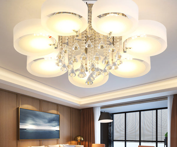 LED Crystal Ceiling Light Chandelier Lamp 7 Head