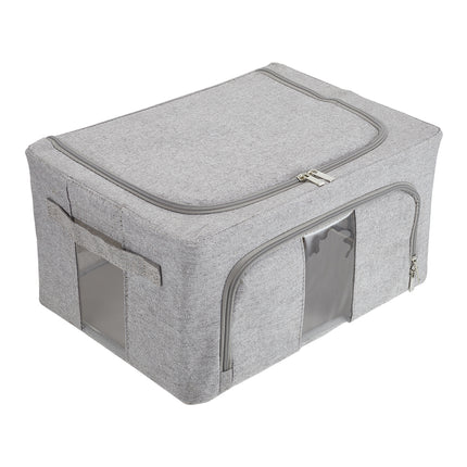 100L Metal Frame Fabric Storage Box with Windows