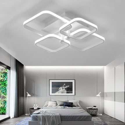 Square LED Ceiling Light Chandelier Lamp Cool White Light 4 Head