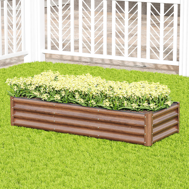 150cm x 60cm Rectangular Galvanized Steel Raised Garden Bed