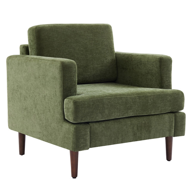 Mid-Century Green Single Sofa Armchair