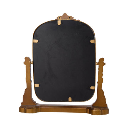 Gold Decorative Vanity Mirror with Stand