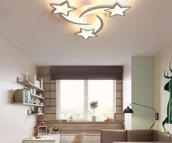 Modern Star LED Chandelier Ceiling Light 3 Head Dimmable