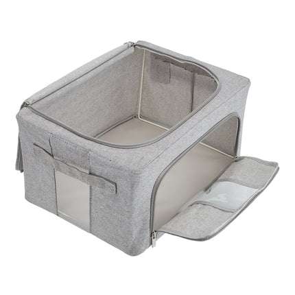 100L Metal Frame Fabric Storage Box with Windows