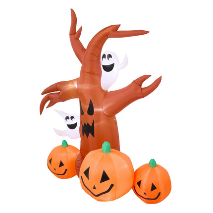 7FT Halloween Inflatable Dead Tree with Ghosts and Pumpkins