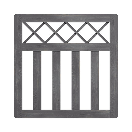 3 x 3ft Outdoor Cross Top Wooden Garden Gate Pedestrian Fence Yard Door