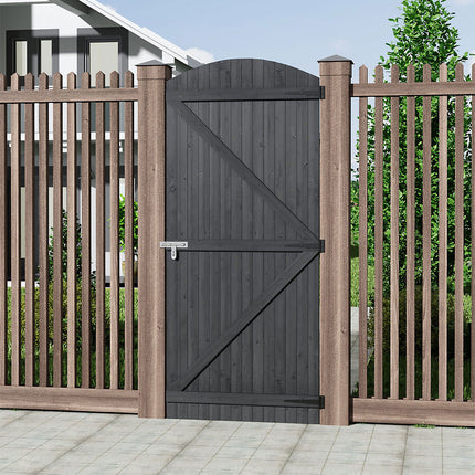 Semi Braced Arch Top Strong Wooden Garden Gate