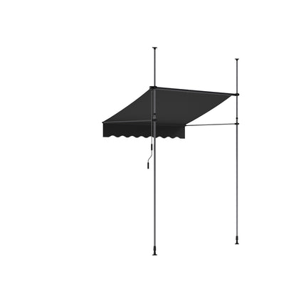 Outdoor Manual Retractable Patio Awning with Hand Crank 150-300cm W