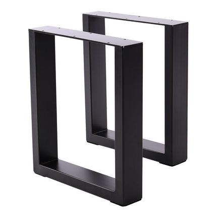 Set of 2 Metal Table Bench Legs Frames Square Steel Base Stands 50x71CM