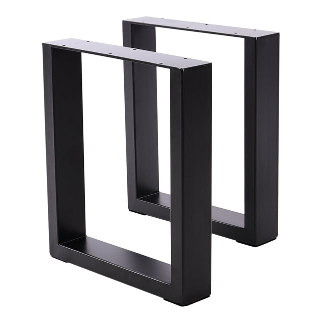 Set of 2 Metal Table Bench Legs Frames Square Steel Base Stands 50x71CM