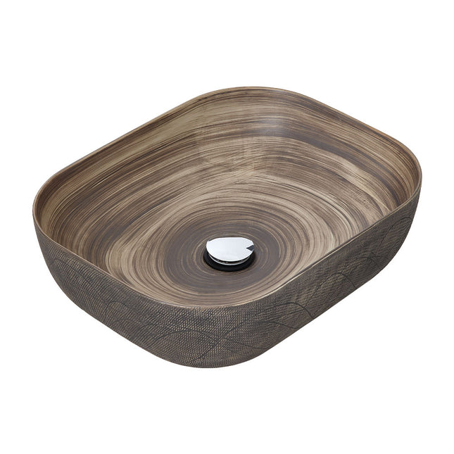 Ceramic Countertop Washbasin Vessel Sink with Waste Kit