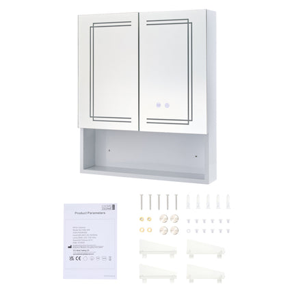 Wall-mounted Bathroom Mirror Cabinet with Led Lights