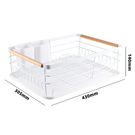 Black/ White Iron Dish Drainer Rack