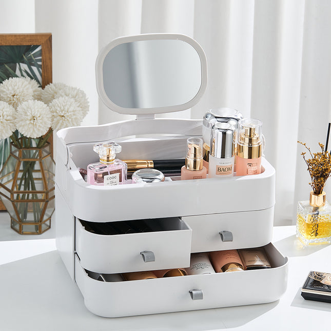 White Makeup Organizer with Drawers