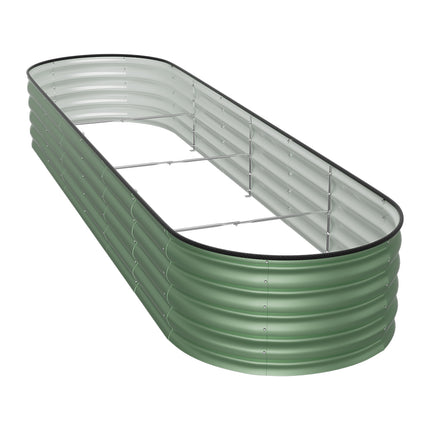 Oval-Shaped Galvanized Steel Raised Garden Bed