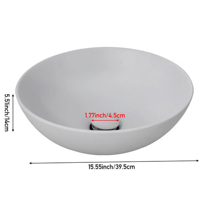 Ceramic Countertop Washbasin with Waste Kit