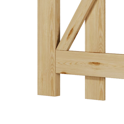2.5x3ft Outdoor Wooden Garden Gate Fence Door