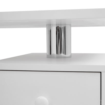 4 Drawers Manicure Nail Table Beauty Salon Desk with Wheels