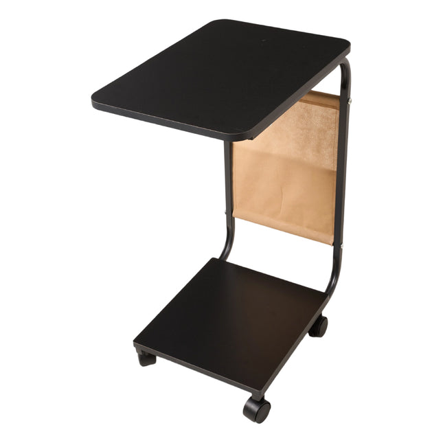 C-Shaped Side Table with Storage Bag