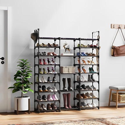 Large 9-Tier Open-Style Shoe Rack