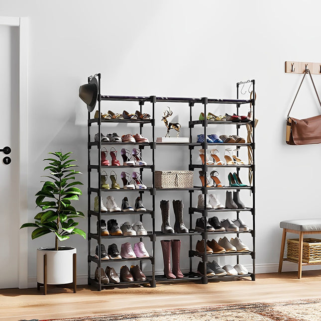 Large 9-Tier Open-Style Shoe Rack