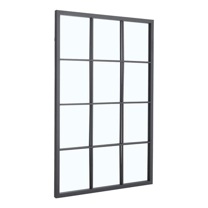 Classic Window Mirror Wall Accent Metal Framed Mirror