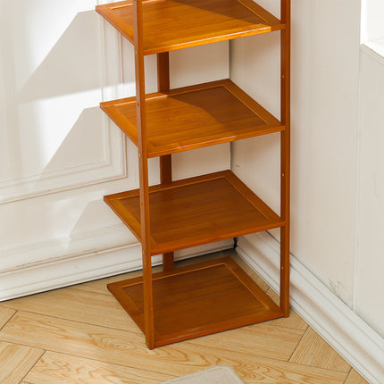 Brown 7 Tier Bamboo Shoe Rack Entryway Hallway Shoe Shelf