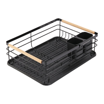 Black/ White Iron Dish Drainer Rack