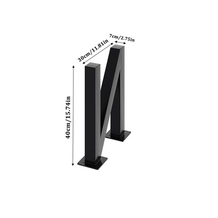 2Pcs Anti-Slip N-shaped Iron Table Legs