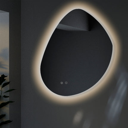 Contemporary Unframed Non-Regular LED Wall Mirror 53x72cm