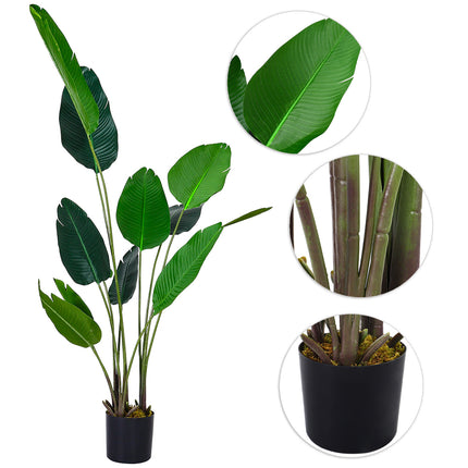 180cm Tall Artificial Banana Leaf Tree Faux Large Plants in Pot