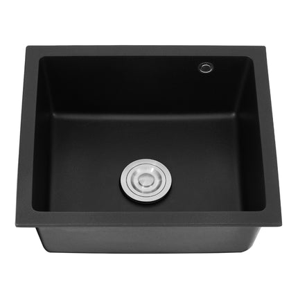 Single Bowl Kitchen Sink with Strainer Waste Kit