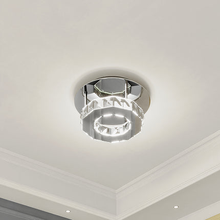 Modern Small Crystal LED Ceiling Light for Hallways and Corridor