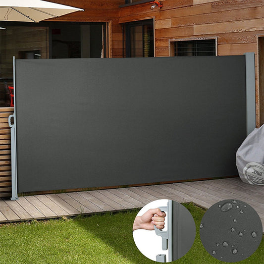 Grey 300x180cm Outdoor Retractable Privacy Side Awning