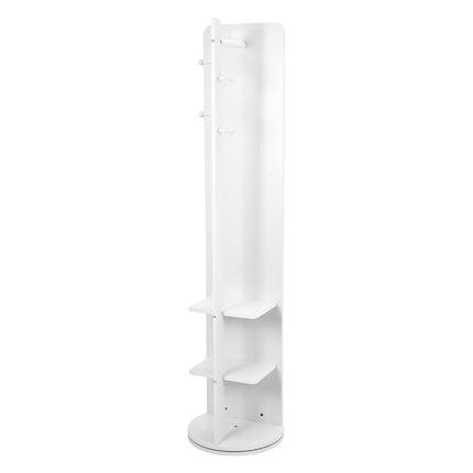 360° Rotating Full-Length Mirror with Coat Rack