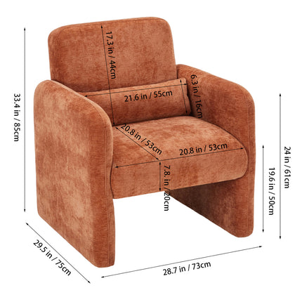 Modern Accent Chair with Lumbar Pillow