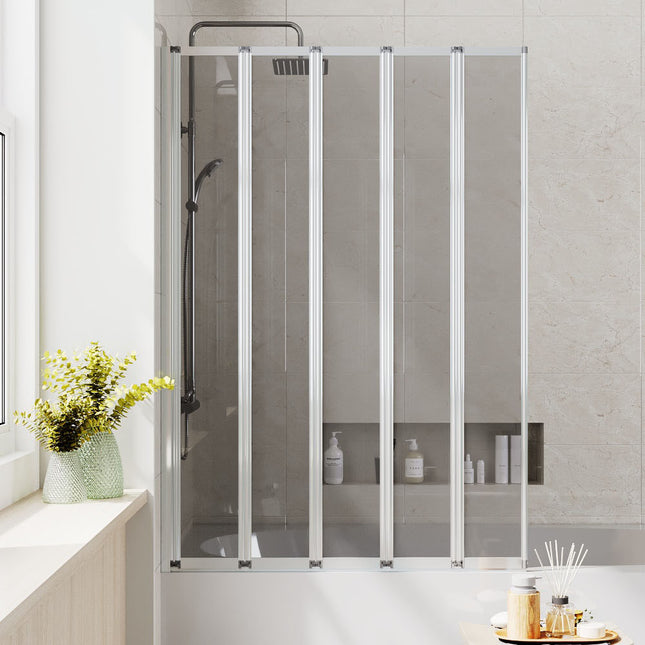 Bath Shower Screen with 5 Folding Panels