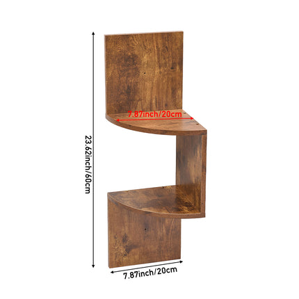 3-Tier/2-Tier Wall-mounted Floating Corner Shelf