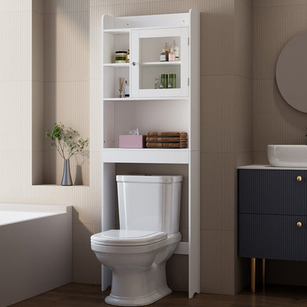 174cm Over The Toilet Bathroom Storage Cabinet with Mirror