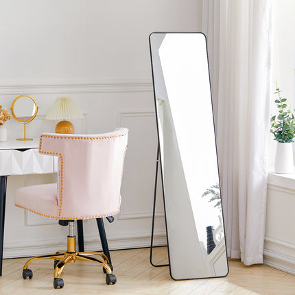 Modern Rectangular Metal Floor Full Length Mirror
