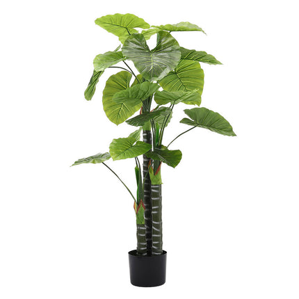 Artificial Tropical Plant with Plastic Flowerpot Home and Office Plant Decoration